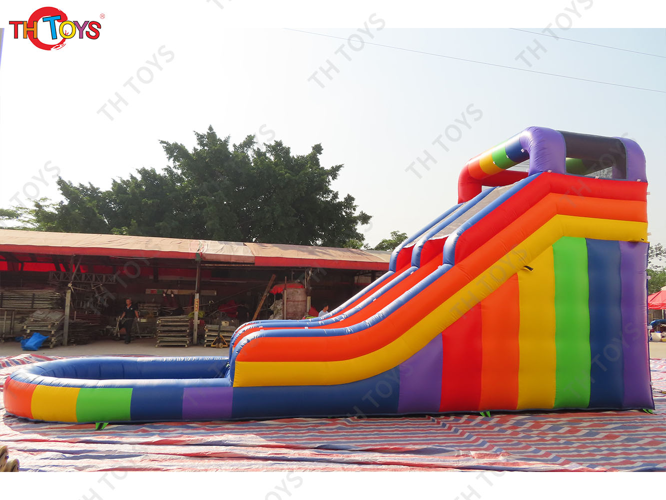 10m Big Inflatable Water Slide Bounce Playground Kids Summer Bouncer Slide Combo with Pool for Sale
