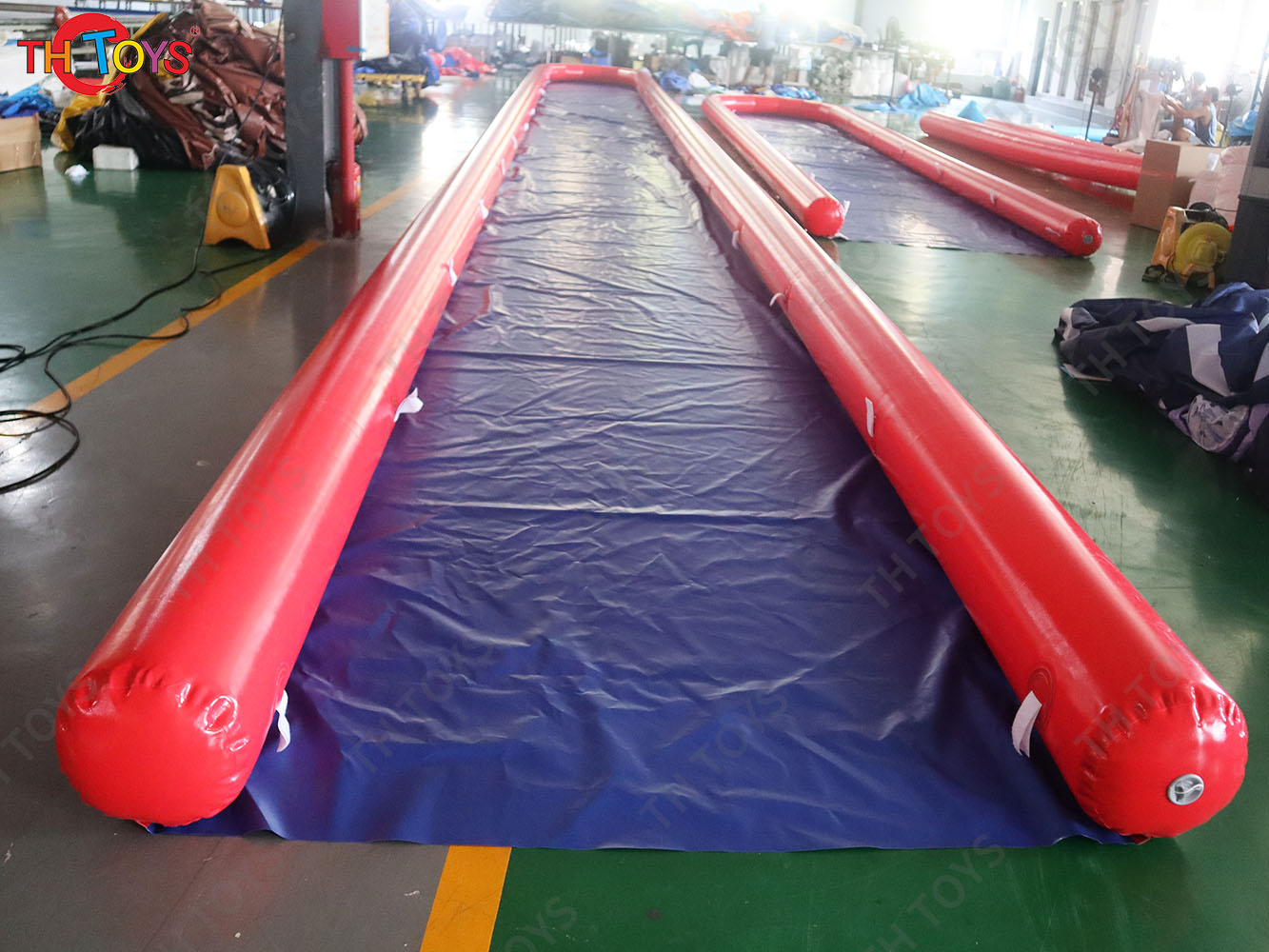 Big Inflatable Slip Slide Water Wet Slider with Arches for Water Tubes Adults and Kids Slip City Fun Game Toys