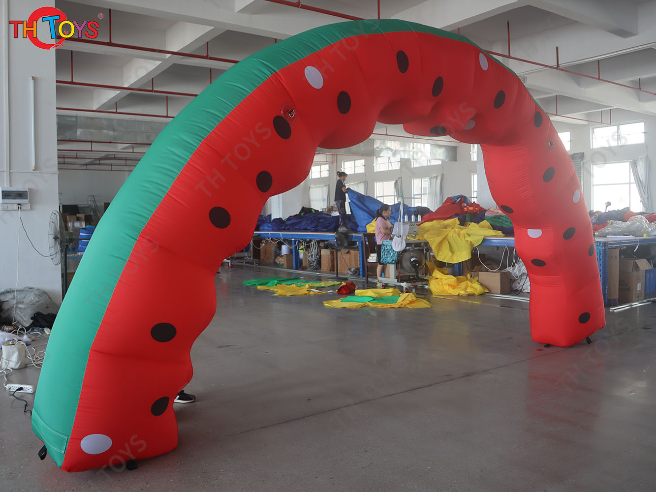 3m/4m/5m Custom Made Inflatable Watermelon Archway Outdoor Decorative Inflatable Entrance Arch Fruits Promotion