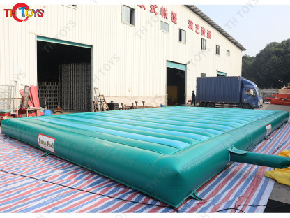custom made green inflatable jump pillow, outdoor giant inflatable Jumping Bounce Pads for kids and adults
