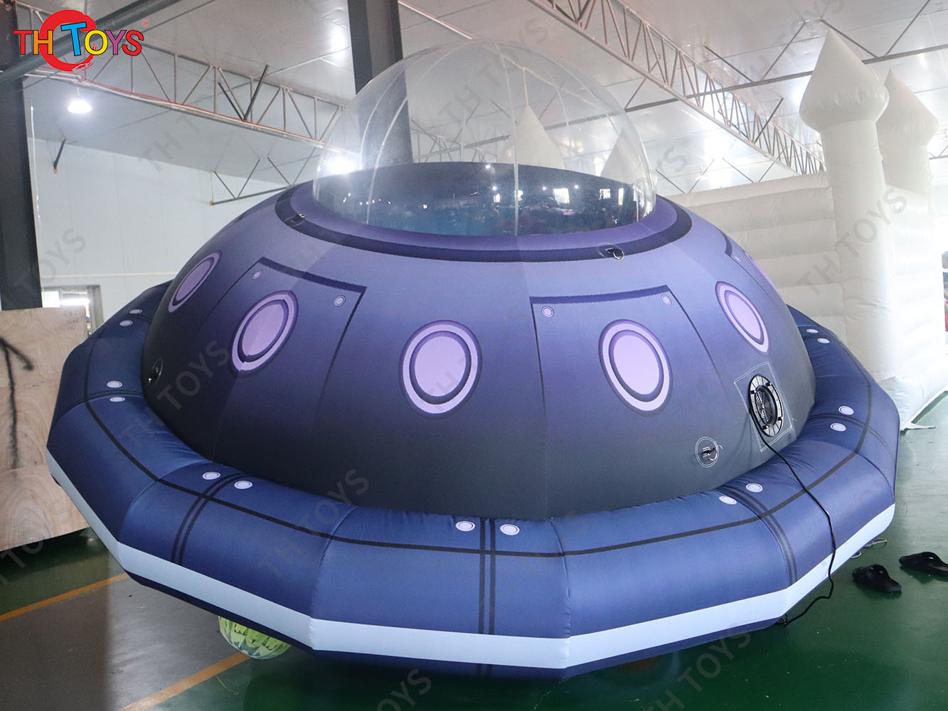 Giant Alien Inflatable UFO Flying Saucer Balloon Inflatable UFO Spaceship With Led Light Party Ideas Hanging Decorative Props