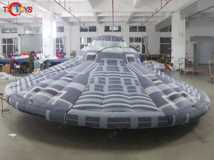 Giant Alien Inflatable UFO Flying Saucer Balloon Inflatable UFO Spaceship With Led Light Party Ideas Hanging Decorative Props