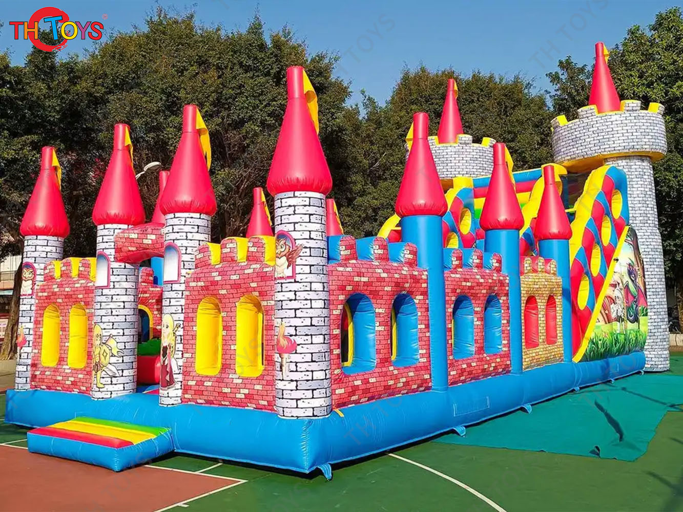 14x6m giant inflatable Slide Commercial bouncer Jumping Bouncy Castles playground