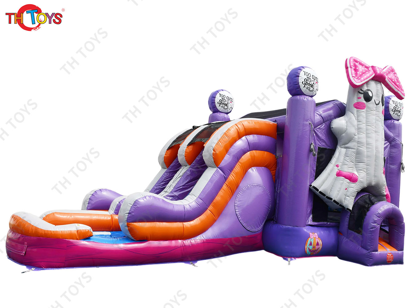 Commercial Halloween Girl Ghost Inflatable Bouncer with Slide Giant Ghost Inflatable Bouncer Castle