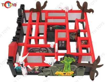 custom made Inflatable Maze outdoor big Adventure Ghost Themed Inflatable Haunted House for Halloween