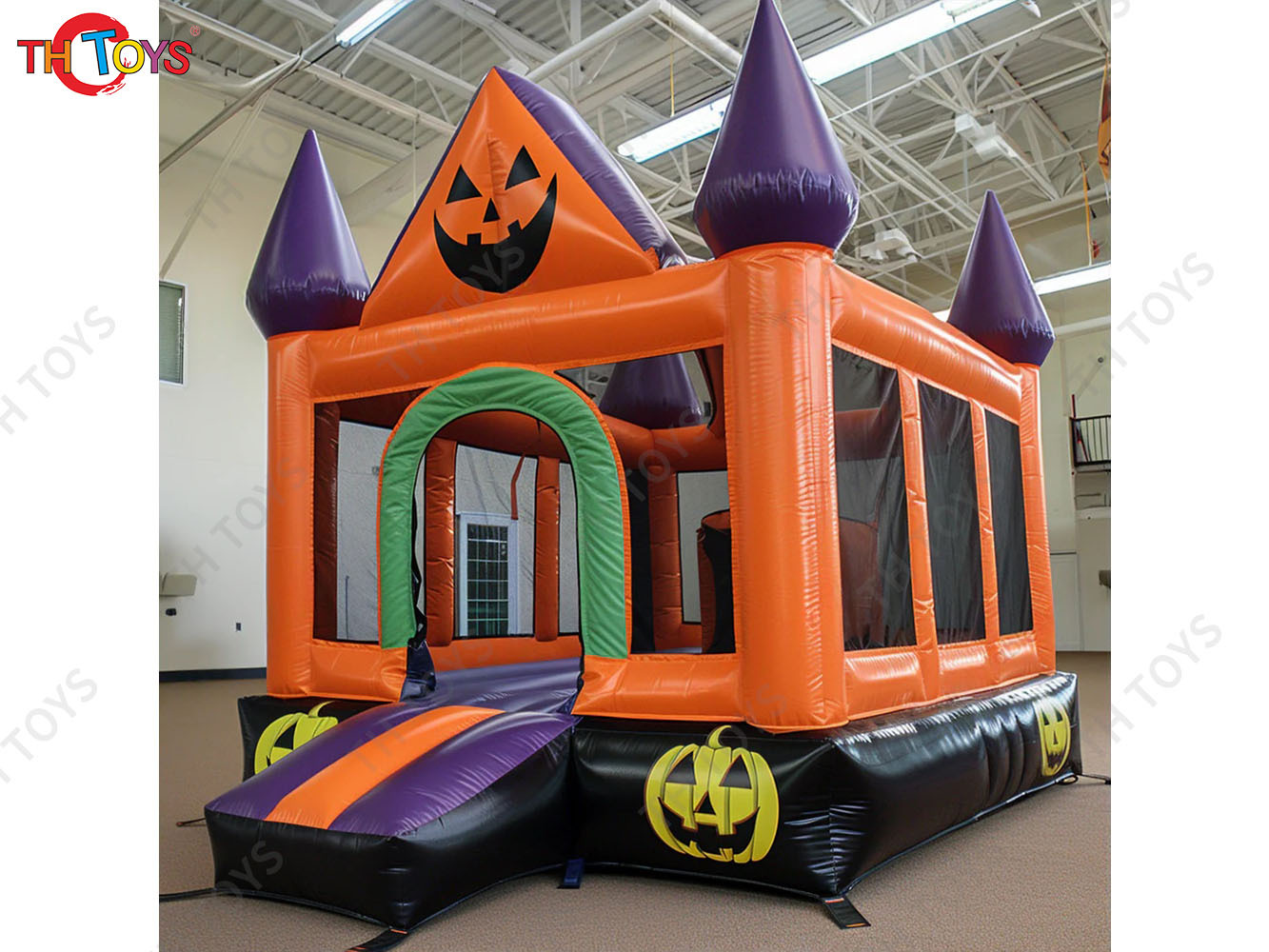 New Halloween Inflatable Castle Bouncy House pumpkin jumper house for sale