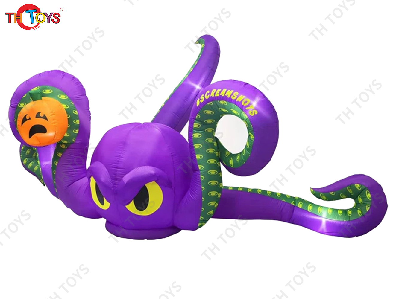 4M 5M Giant Inflatable Cartoon Octopus Air Blow Squid with Tentacles Nightclub Wall Decoration Halloween Event Advertising Props