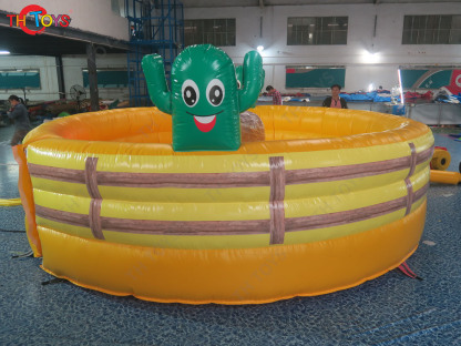 3 in 1 Mechanical Bull Riding Game Wipe Out Game Surfing Board Game With Same Base Inflatable Sport Carnival Games