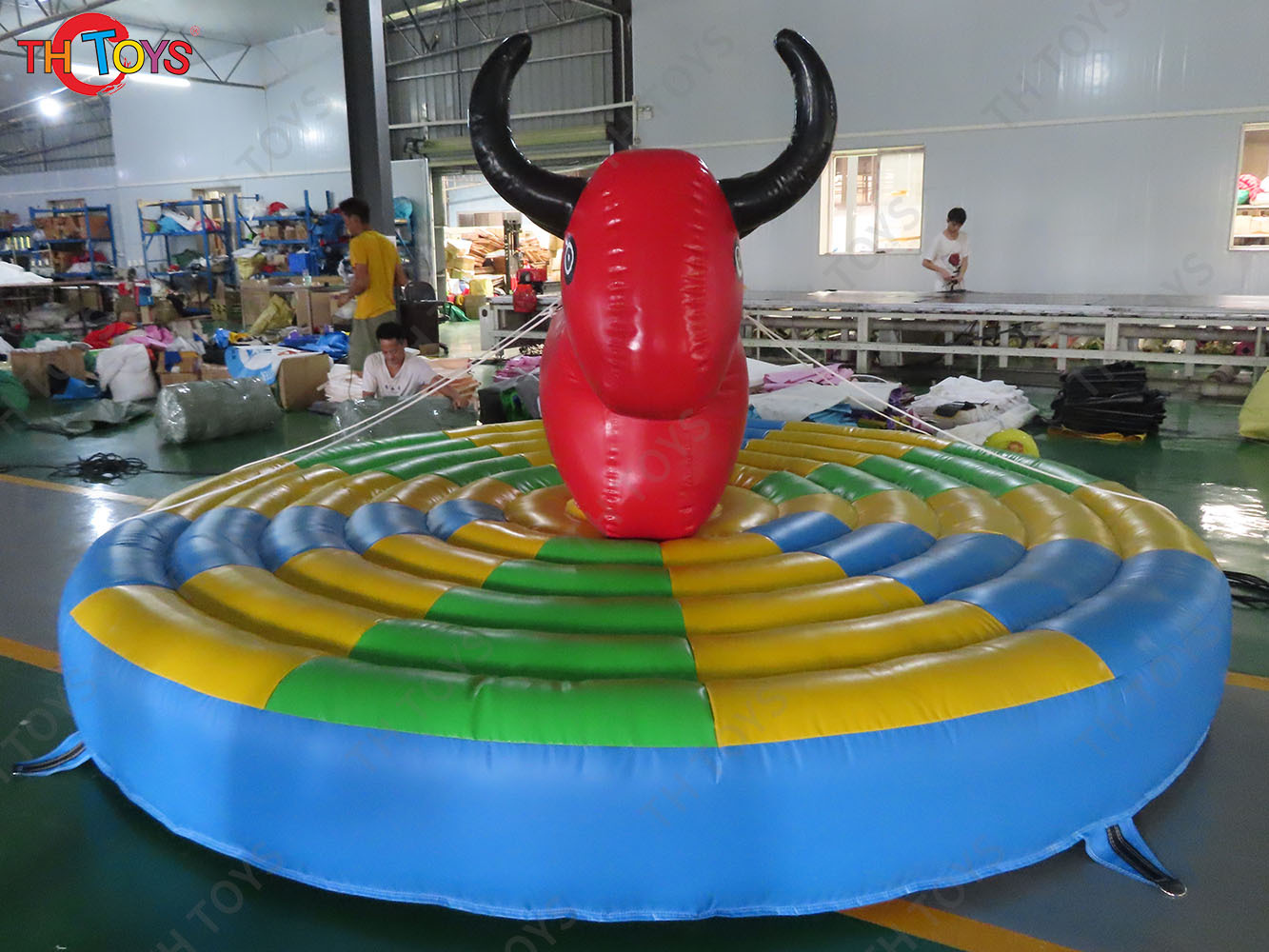 Inflatable Manual Human Bull Riding Sport Game pull-riding rodeo game inflatable bull fighting carnival Game