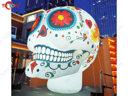 4m 13ft tall Halloween decoration Inflatable Skull Man model Ghost cartoon with light