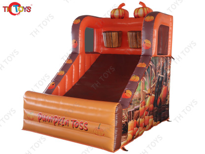 fast air shipping to door, Halloween inflatable pumpkin toss game baskatball hoop games for adults and children