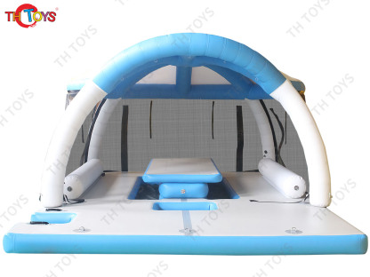 Commercial Inflatable Platform Floating Leisure Table Inflatable Water Island Dock for Parties Entertainment Equipment