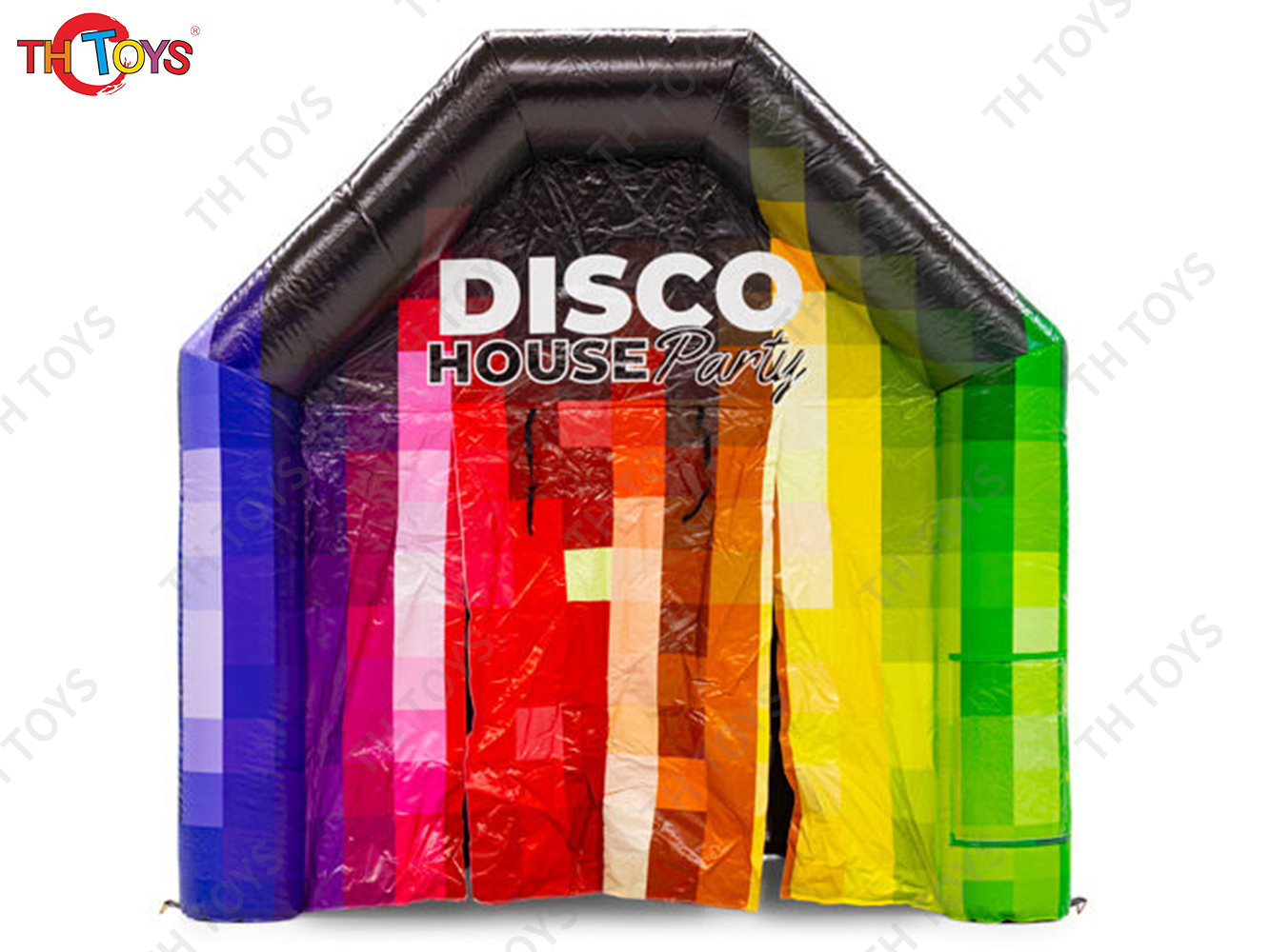 18ft custom cheap Large black disco tent, outdoor party disco inflatable nightclub dome tent with light