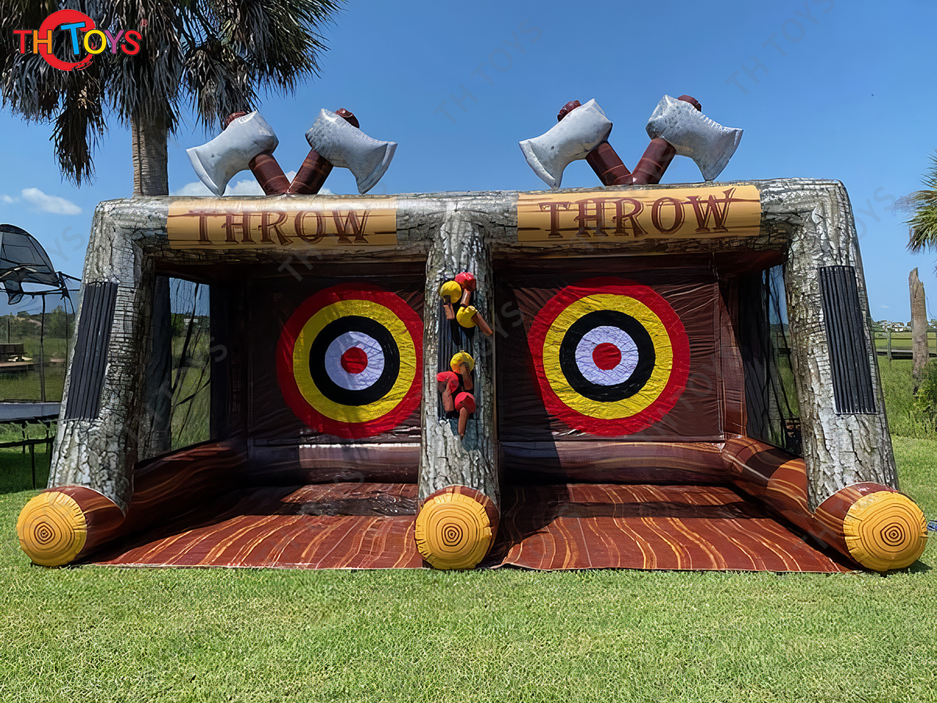 5x3m Outdoor Inflatable Game Carnival Sport game,Fun Axe Target Challenge axe throwing game inflatables
