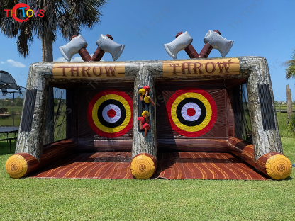 5x3m Outdoor Inflatable Game Carnival Sport game,Fun Axe Target Challenge axe throwing game inflatables