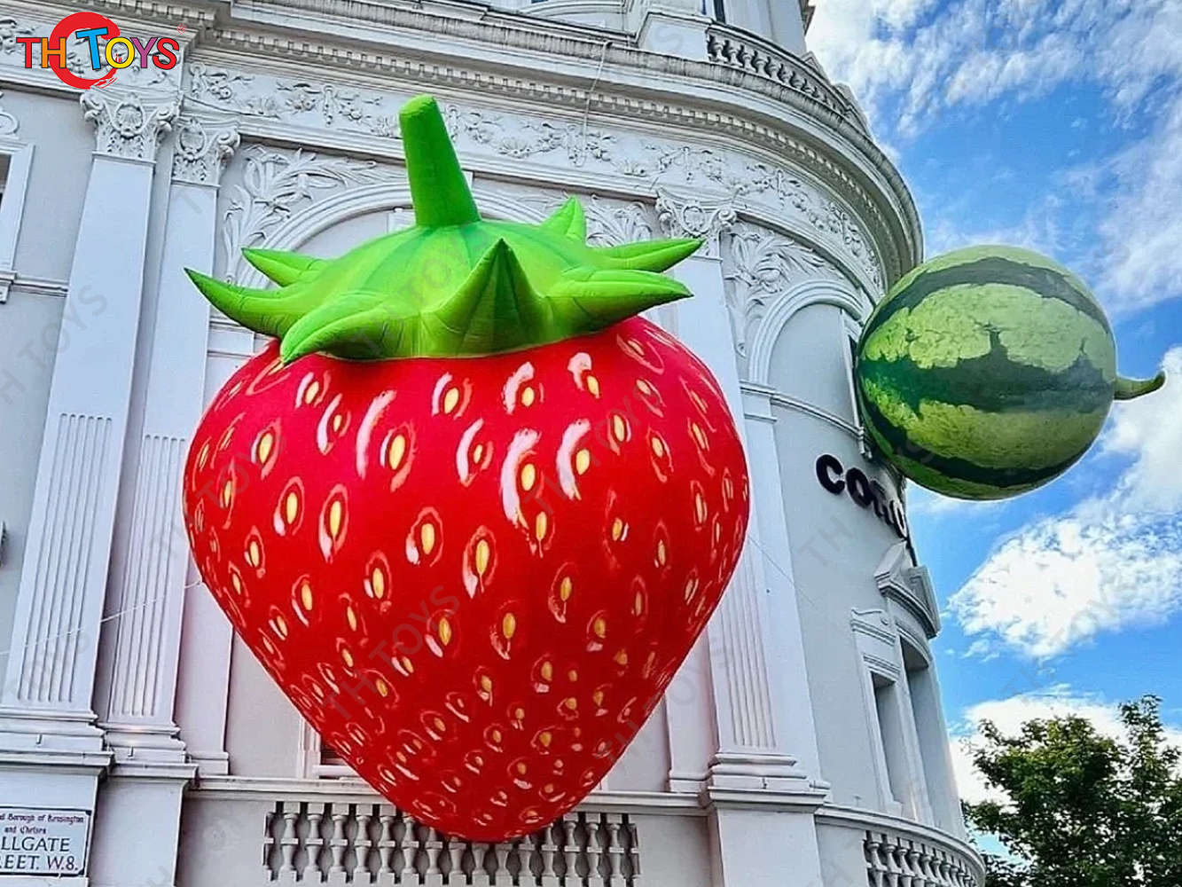 Giant Inflatable Strawberry Balloon 3D Blow Up Strawberry Inflatables Air Balloon