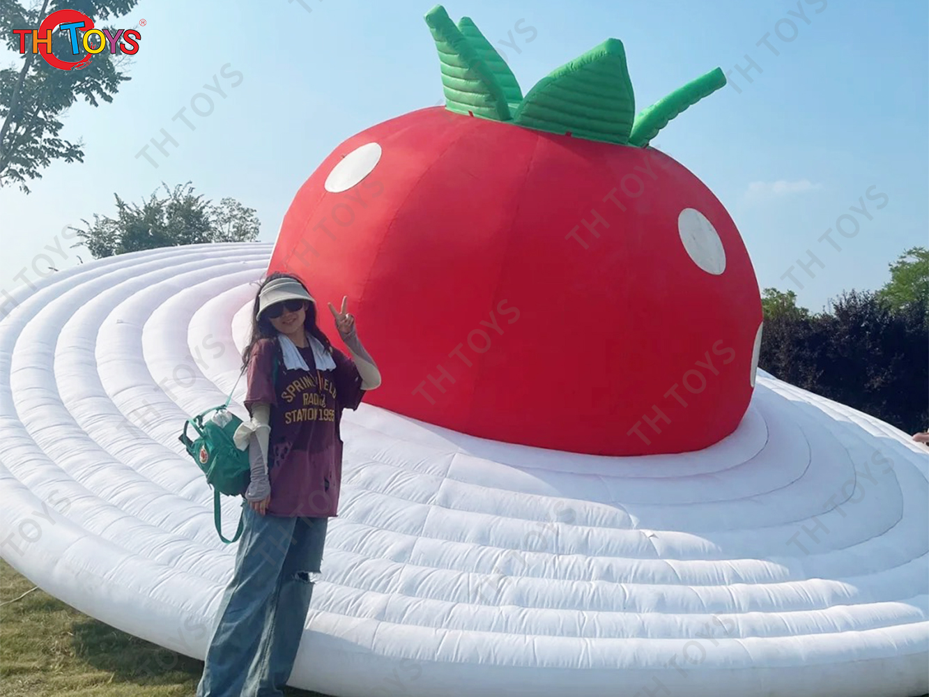 Giant Inflatable Strawberry Device Inflatable Strawberry Balloon
