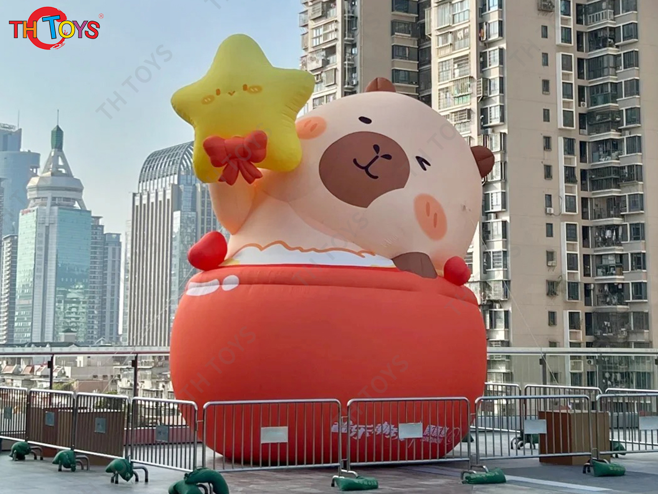 Commercial Advertising Giant Inflatable Capybara Cartoon Inflatable Animals Replica for Center Park Yard Decor