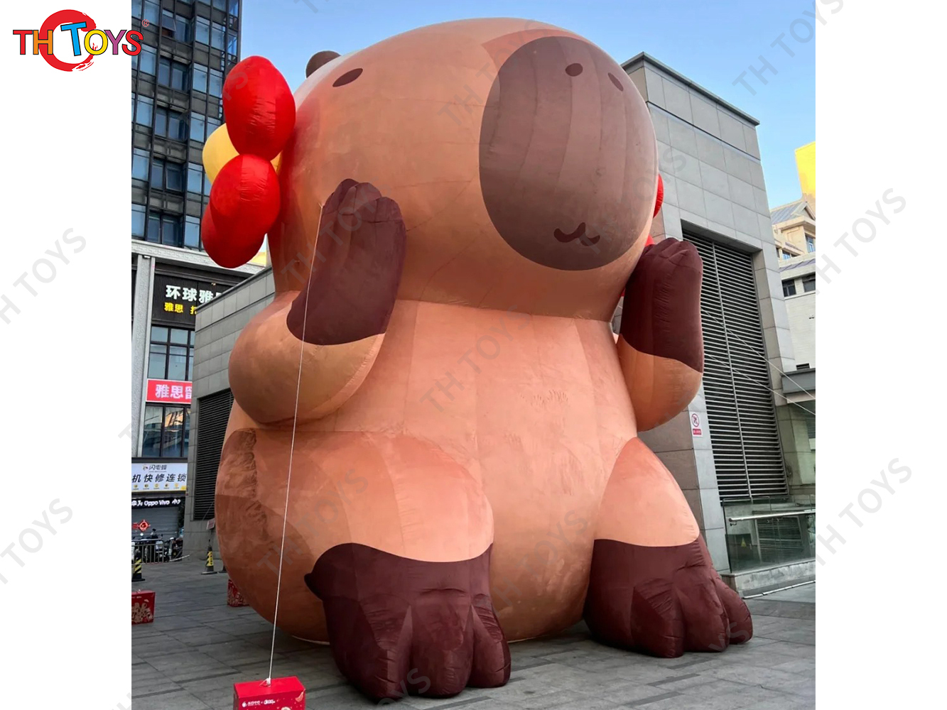 Commercial Advertising Giant Inflatable Capybara Cartoon Inflatable Animals Replica for Center Park Yard Decor