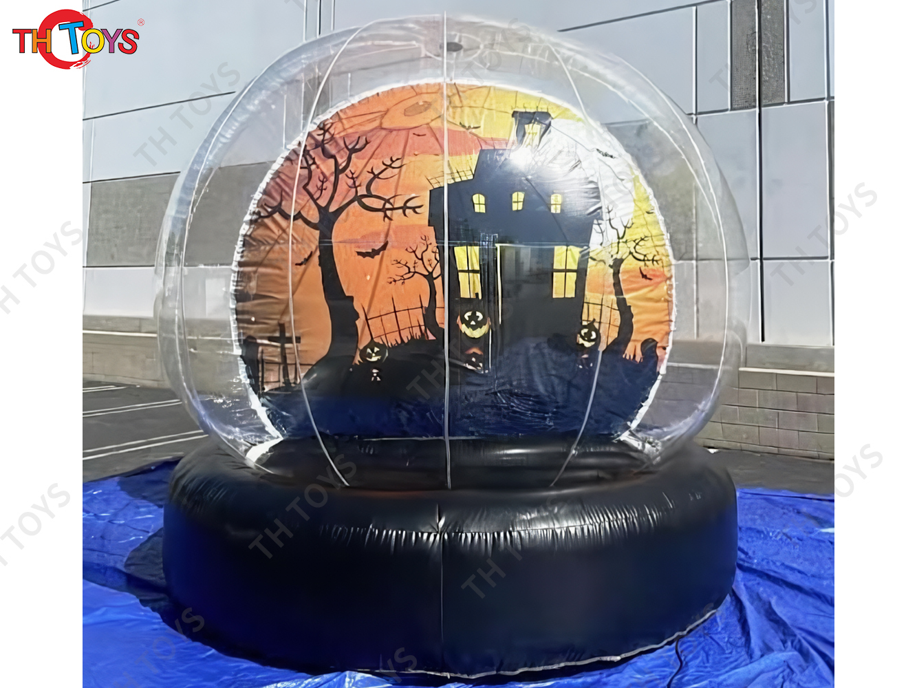Halloween Human Snow Globe Inflatable Bubble House Outdoor Transparent Dome Photo Booth Bubble Ball
