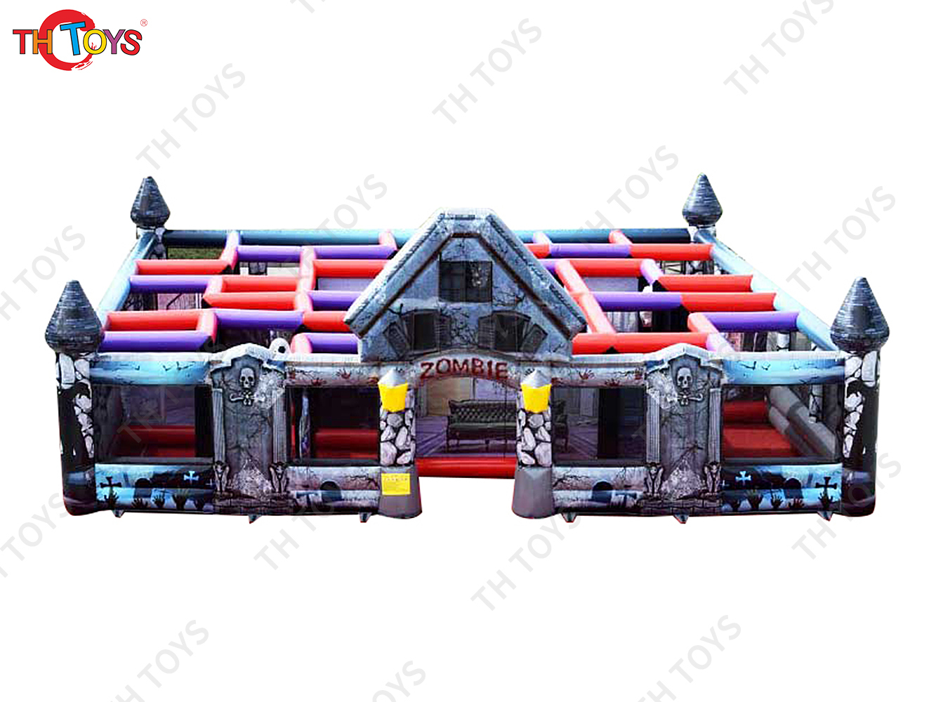 Inflatable Zombie Halloween Haunted House Laser Tag Maze Horrible Inflatable Ghost Puzzle labyrinth Game