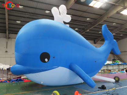 Giant Inflatable Blue Whale Aquarium Sea Animal Ocean Themed Balloon Toy