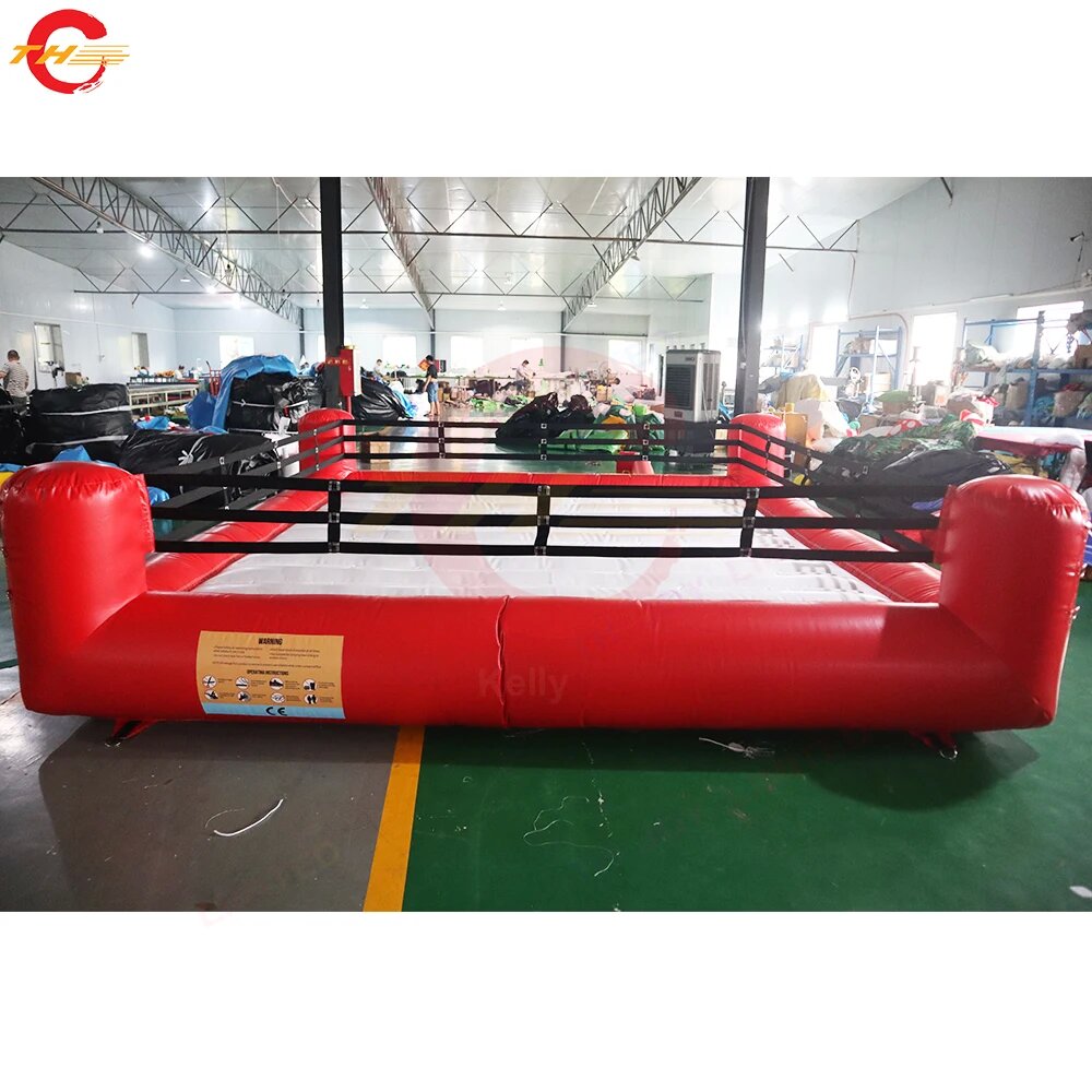 Free Door Ship 4x4m Pvc Tarpaulin Inflatable Boxing Ring Human Jousting Sport Game Arena with Blower
