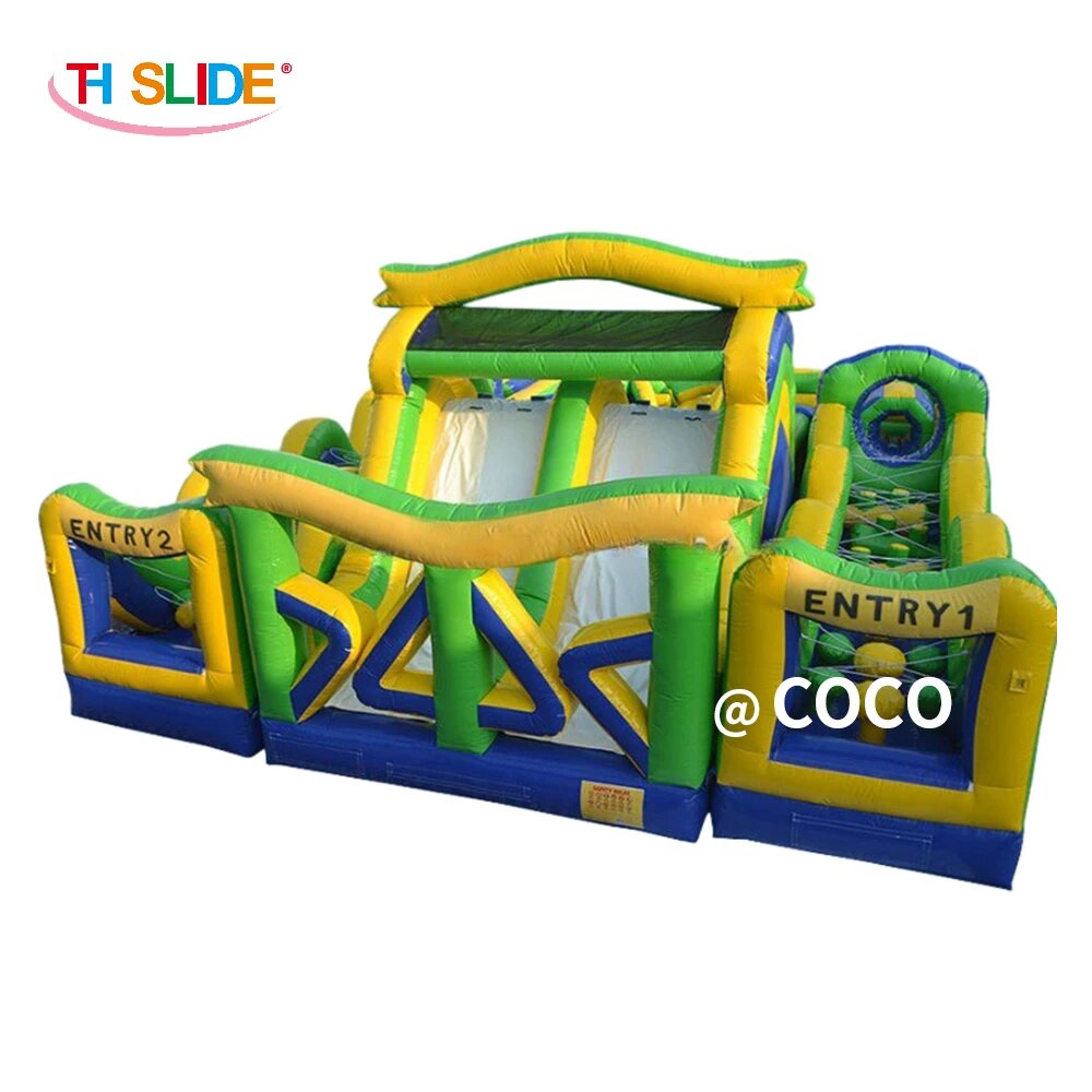 free sea shipment to port,Outdoor Giant Boot camp Adult Kids Sports Game commercial Inflatable Obstacle Course