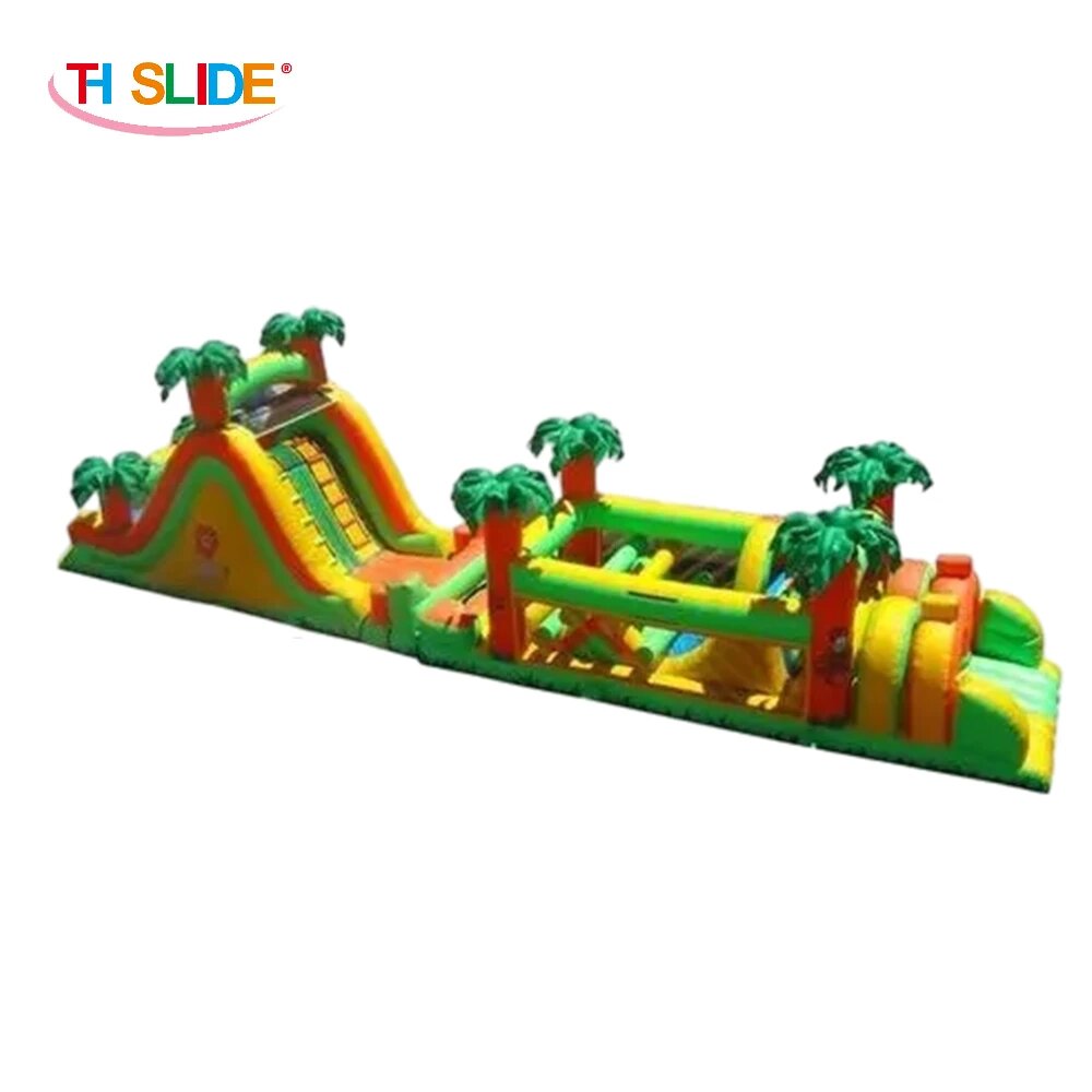 free ship to sea port,Jungle run kids adults inflatable obstacle course sport game, inflatable bouncer climbing wall slide game
