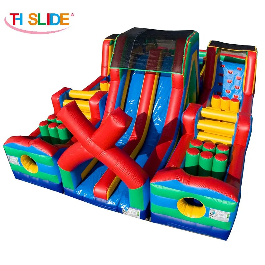free ship to sea port!Commercial Inflatable Obstacle Course,Extreme Run Inflatable Bouncer Slide Sport Game Arena