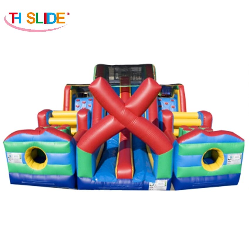 free ship to sea port!Commercial Inflatable Obstacle Course,Extreme Run Inflatable Bouncer Slide Sport Game Arena