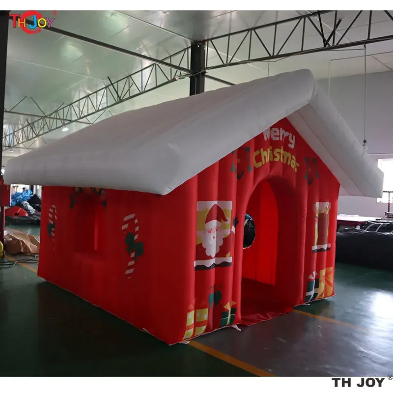 New Design 3x3m Outdoor Santa Grotto Inflatable Christmas House Tent Inflatable Cabin Decoration For Events