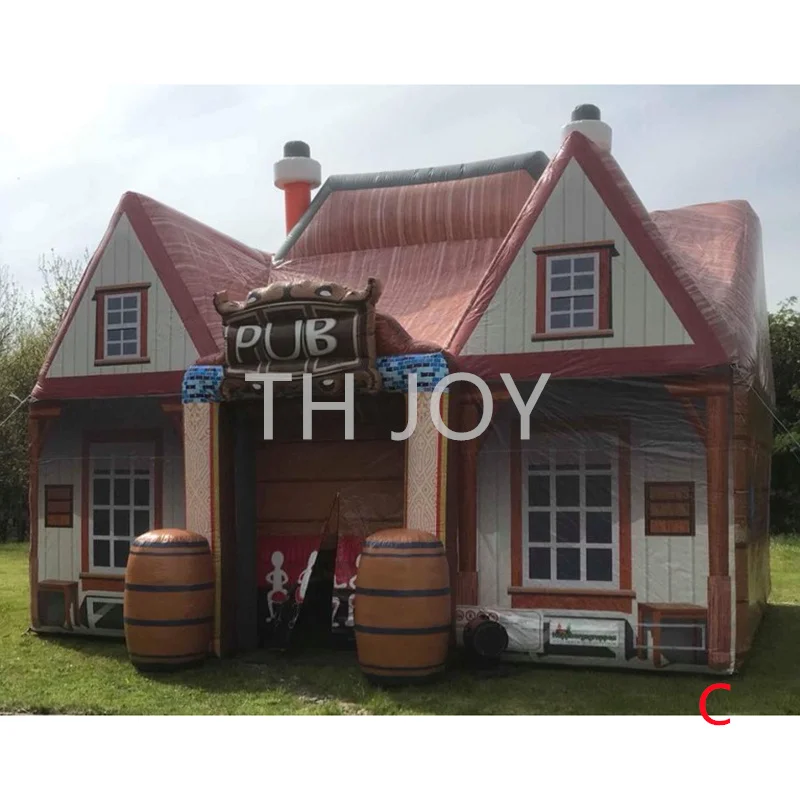 free air ship to door! commercial inflatable drinking pub bar, newest inflatable backyard pub for entertaining