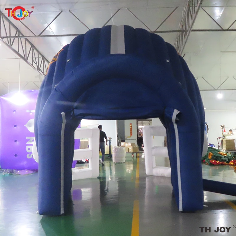 5x4m Custom Logo Giant Outdoor Inflatable Football Helmet Sports Tunnel For Event
