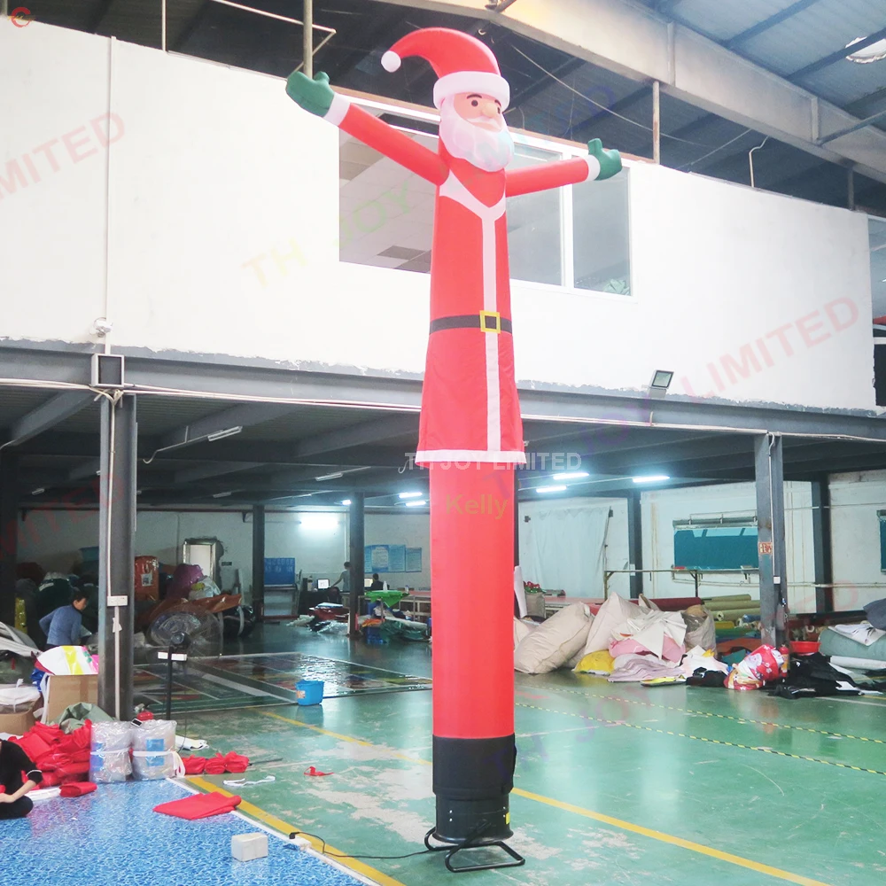 Free Shipping Santa Claus Inflatable Air Dancer Sky Dancing Man For Christmas Outdoor Advertising