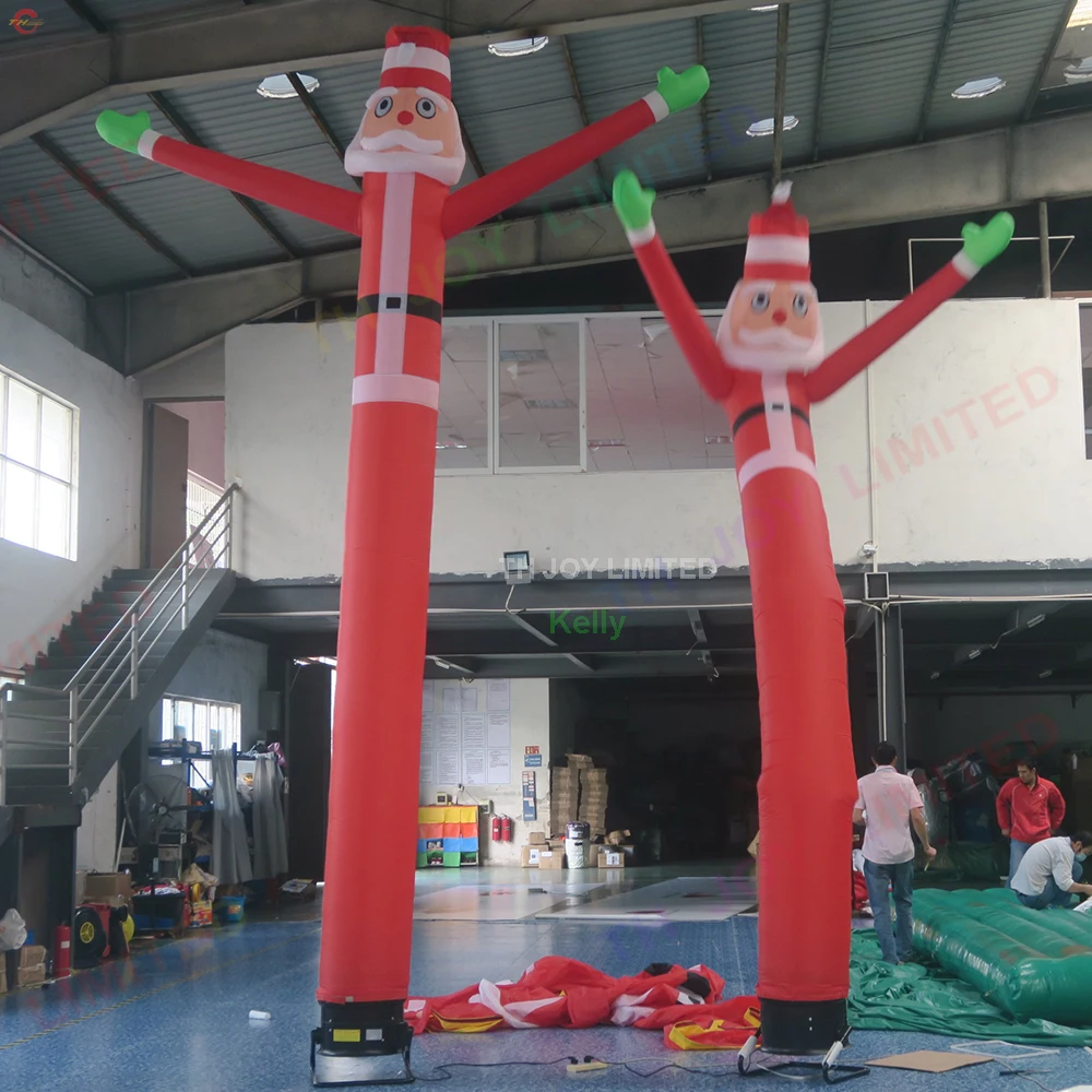 Free Shipping 5mH Santa Claus Inflatable Air Dancer Sky Dancing Man For Christmas Advertising Promotion