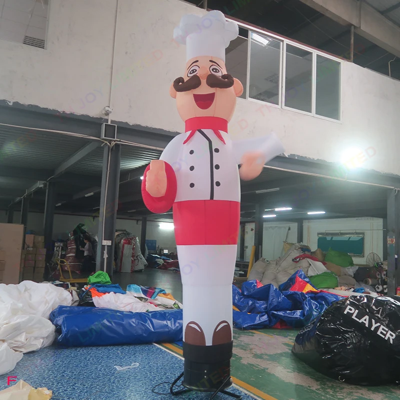 3m tall customize logo Inflatable Waving-Hand Air Dancer / Inflatable Chef Air Dancer / Cook Sky Dancer Toys