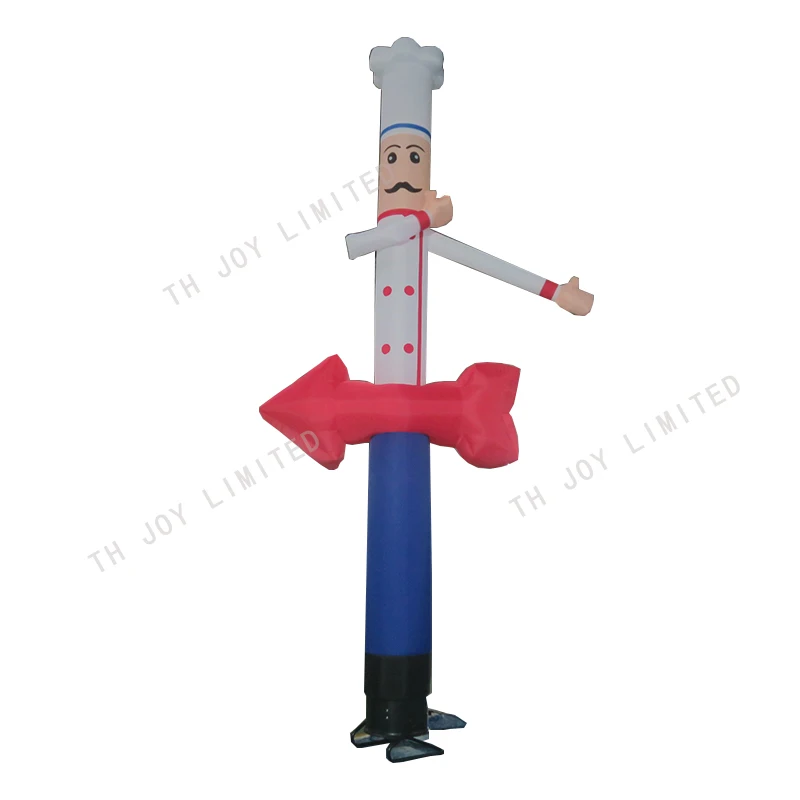 Free Shipping! 5mH Chef Cook Air Dancer For Sale Inflatable Cooker Fly Crazy Dancing Tube For Advertising