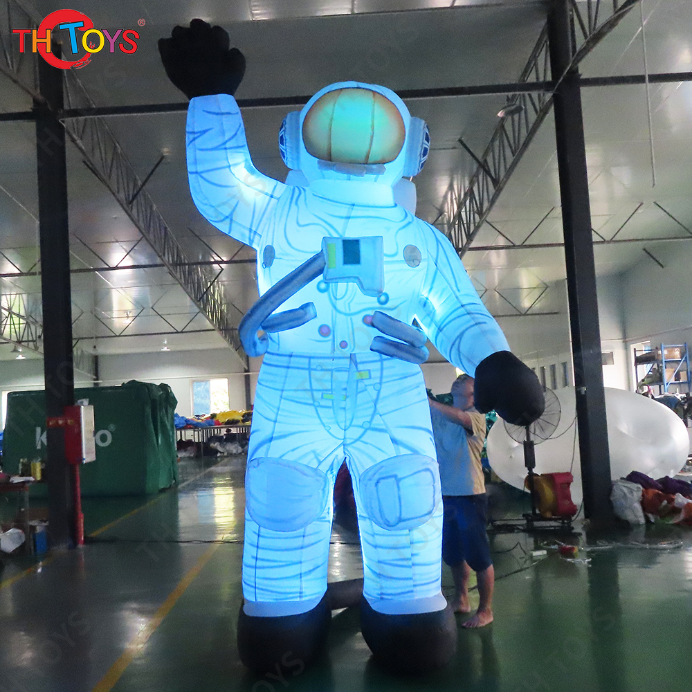 Free Air Shipping 6m 20ft tall Outdoor Giant Inflatable Spaceman Inflatable Astronaut with led light for advertising
