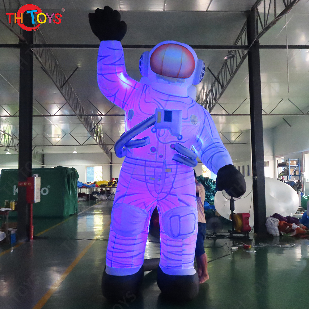 Free Air Shipping 6m 20ft tall Outdoor Giant Inflatable Spaceman Inflatable Astronaut with led light for advertising