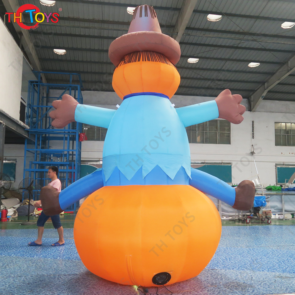 Free Door Shipping Halloween Decoration Giant Inflatable Ghost Cartoon Sit on Pumpkin for Yard Decorate