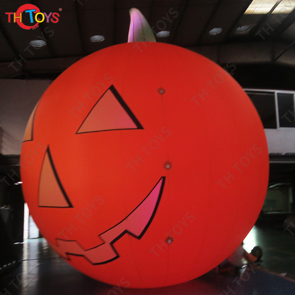 Free Air Shipping 6m 20ft Giant Inflatable Halloween Advertising Pumpkin with light Anime Decorations Outdoor