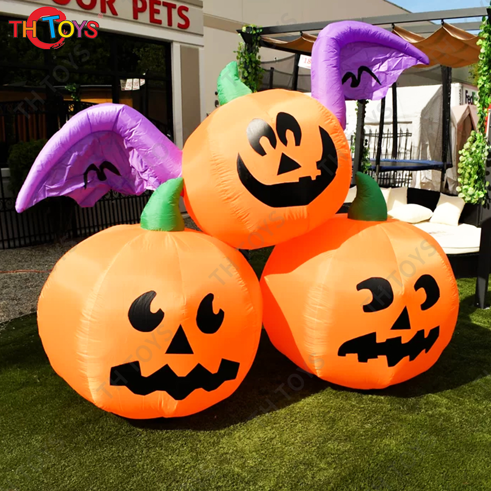 free air ship to door,10ft/3m high Halloween Decoration family Yard inflatable pumpkin model for sale