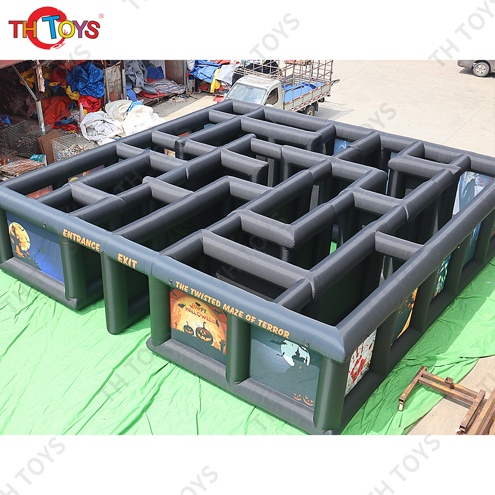 Free air shipping ,Giant Black Inflatable Haunted House Halloween Them