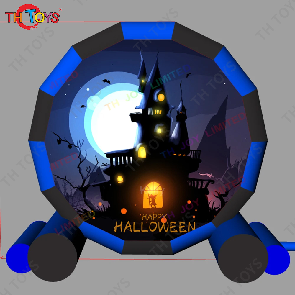 Free Shipping 5m High Halloween Theme Giant Inflatable Soccer Dart Board Football Shooting Game for Sale