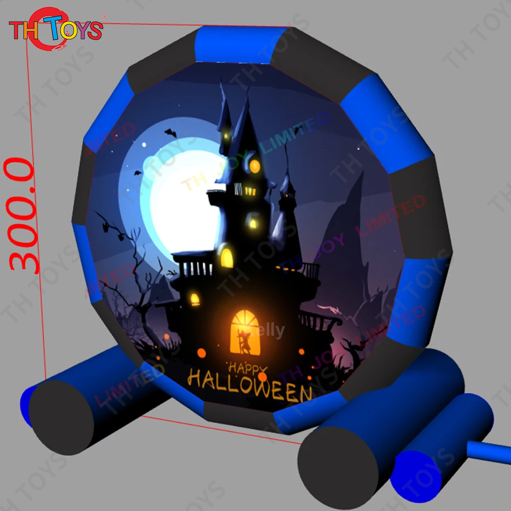 Free Shipping 5m High Halloween Theme Giant Inflatable Soccer Dart Board Football Shooting Game for Sale