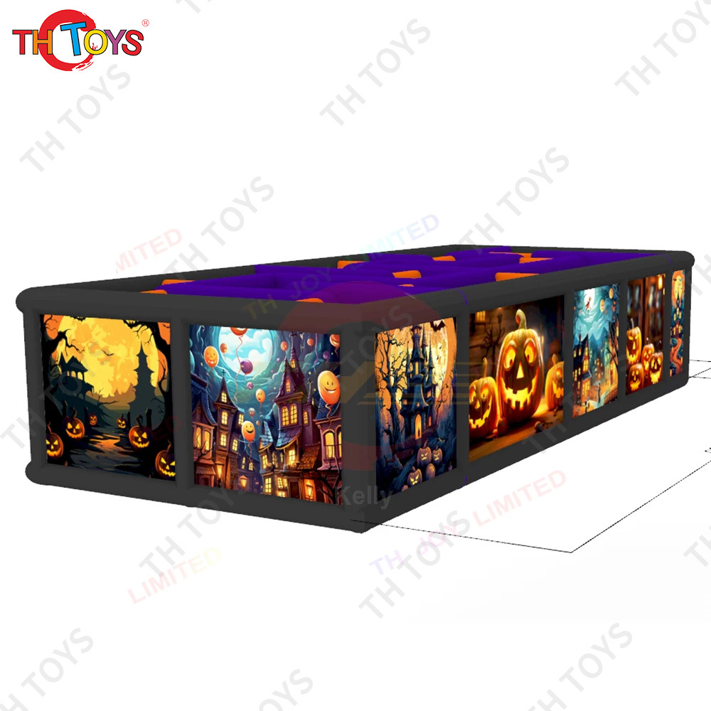 Fast Ship 9x4m Inflatable Haunted House Full Printing Halloween Maze Arena Puzzle Game for Sale