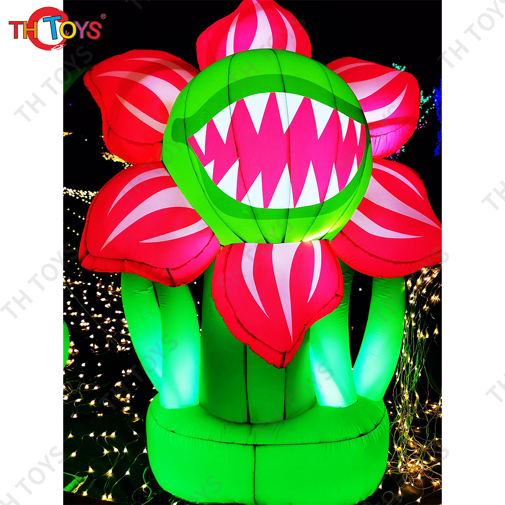 Halloween Decoration Giant Inflatable Eye Air Blow Eyeball Flower LED Light Air Blow Alien Creature Standing Monster