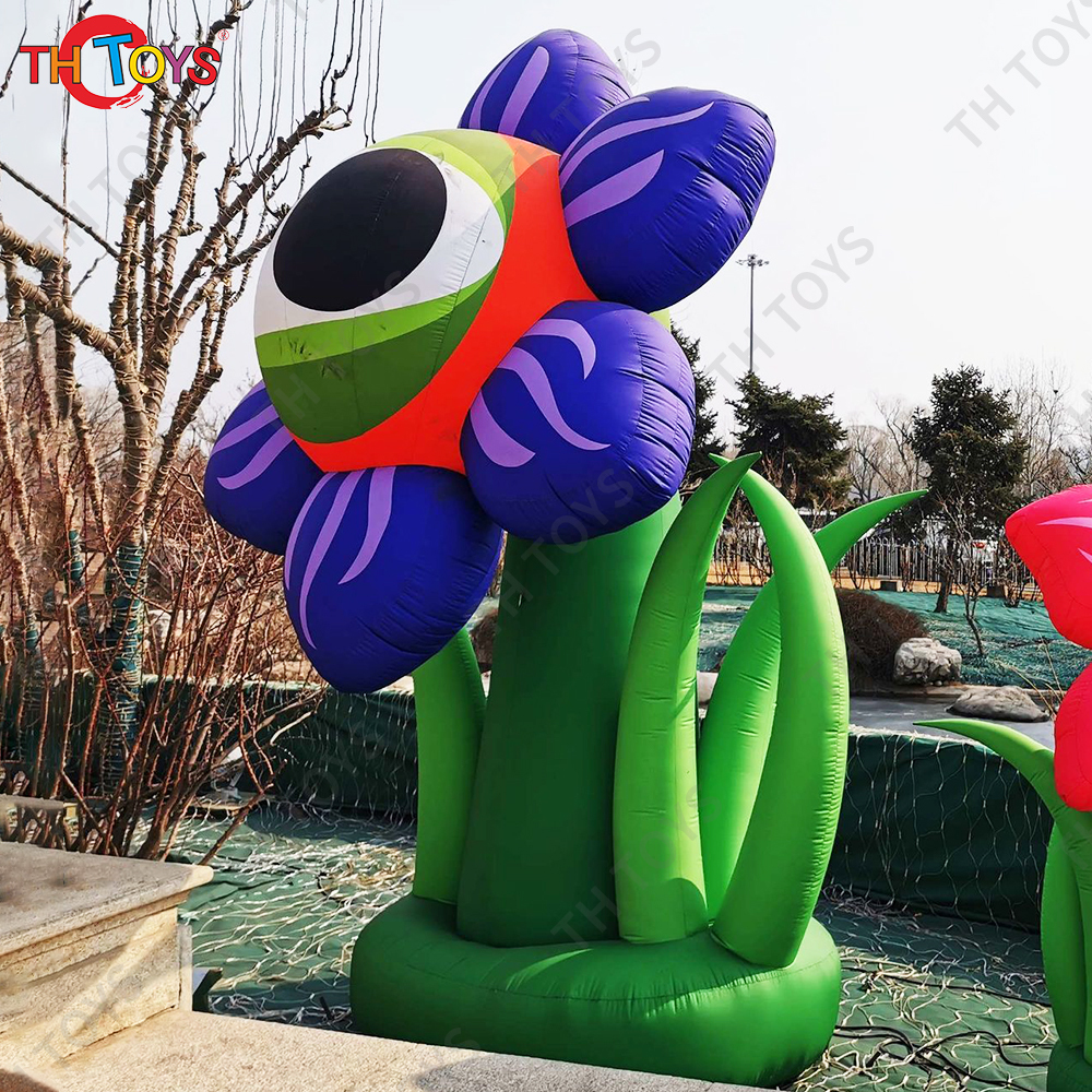 Halloween Decoration Giant Inflatable Eye Air Blow Eyeball Flower LED Light Air Blow Alien Creature Standing Monster