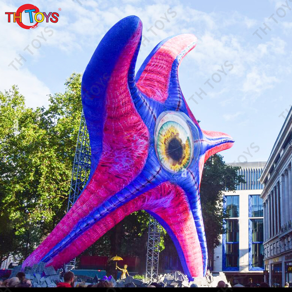Amazing Large Inflatable Starfish Monster Balloon Star-shaped Sea Animal Model With One Eye For Building Wall Decoration